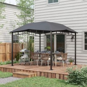 10' x 10' Soft Top Patio Gazebo Outdoor Canopy with Geometric Roof