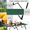 2 Person Folding Camp Cot for Adults, 50" Wide Outdoor Portable Sleeping Cot with Carry Bag, Elevated Camping Bed, Green
