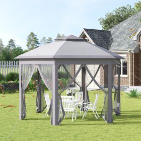 11' x 13' Pop Up Gazebo Canopy Tent with Zippered Sidewalls and Carrying Bag
