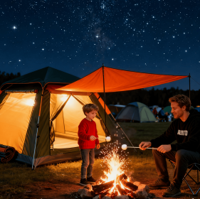 Family Quick-opening Tent 84.6L X 84.6W X 55.9H Tent Instant Camping Rainproof Tent 2-4 Person Tent Outdoor Tent Camping Tent  Hiking Tent Camping Set (Option: Dark green-240x240x154cm)